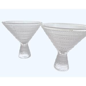 Fortessa Jupiter Martini Glass Set of 2 Cocktail Barware Modern Contemporary